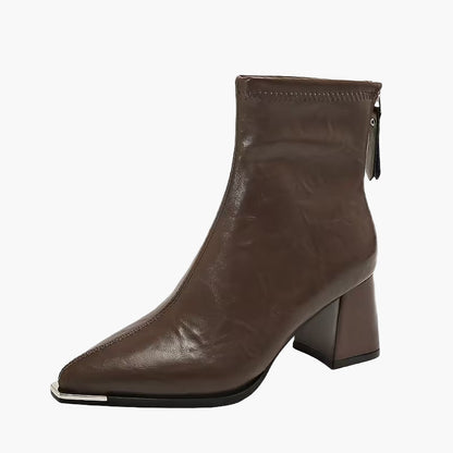 Damen Stiefeletten mit Blockabsatz – Elegante Herbst- und Winterboots für Alltag und Büro