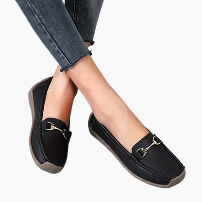 Damen Mokassins Slip-On Bequeme Loafers für Alltag und Freizeit