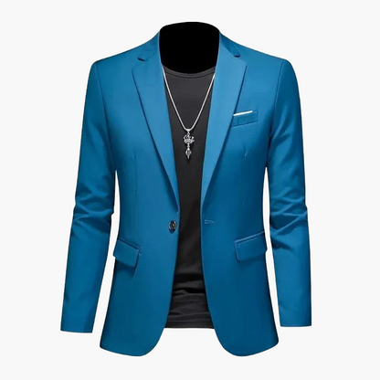Herren Blazer Modern Ein-Knopf Freizeitjacke für Business und Party