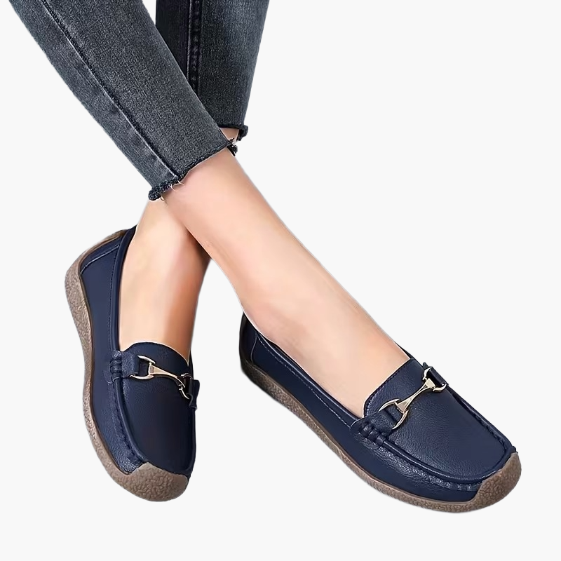 Damen Mokassins Slip-On Bequeme Loafers für Alltag und Freizeit