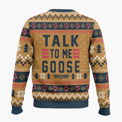 Herren Weihnachtspullover Talk to Me Goose – Lustiger Ugly Xmas Sweater für Weihnachten