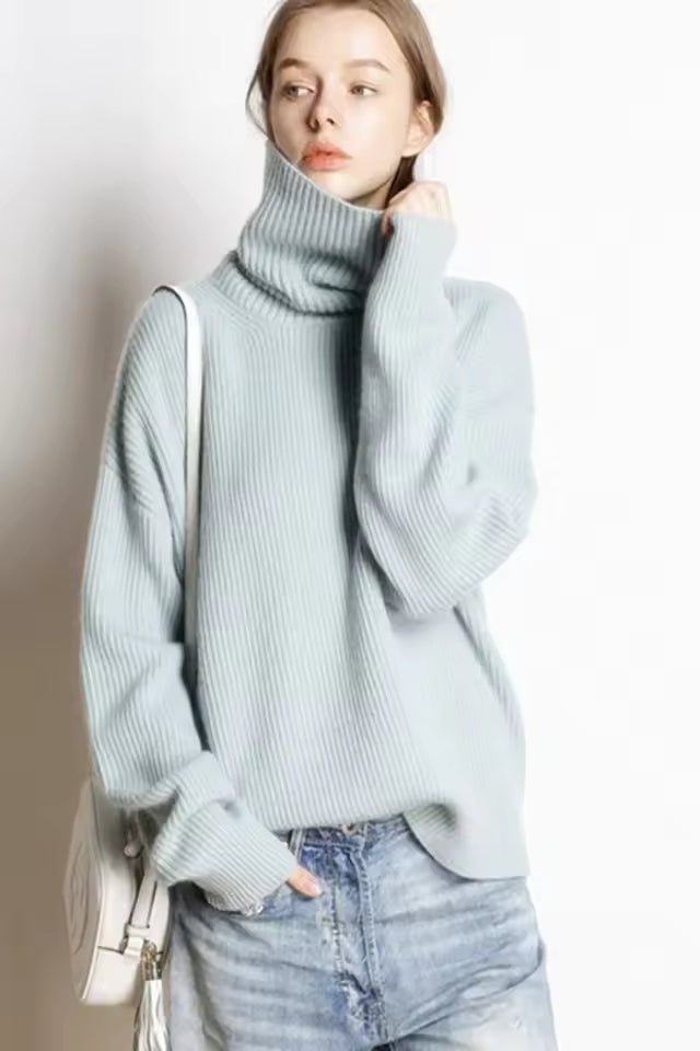 Damen Strickpullover mit Rollkragen – Modisch und Bequem für Alltag und Büro