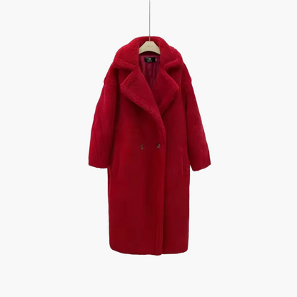 Damen Langer Plüsch Kunstfell Mantel – Modischer Wintermantel für stilvolle Outfits