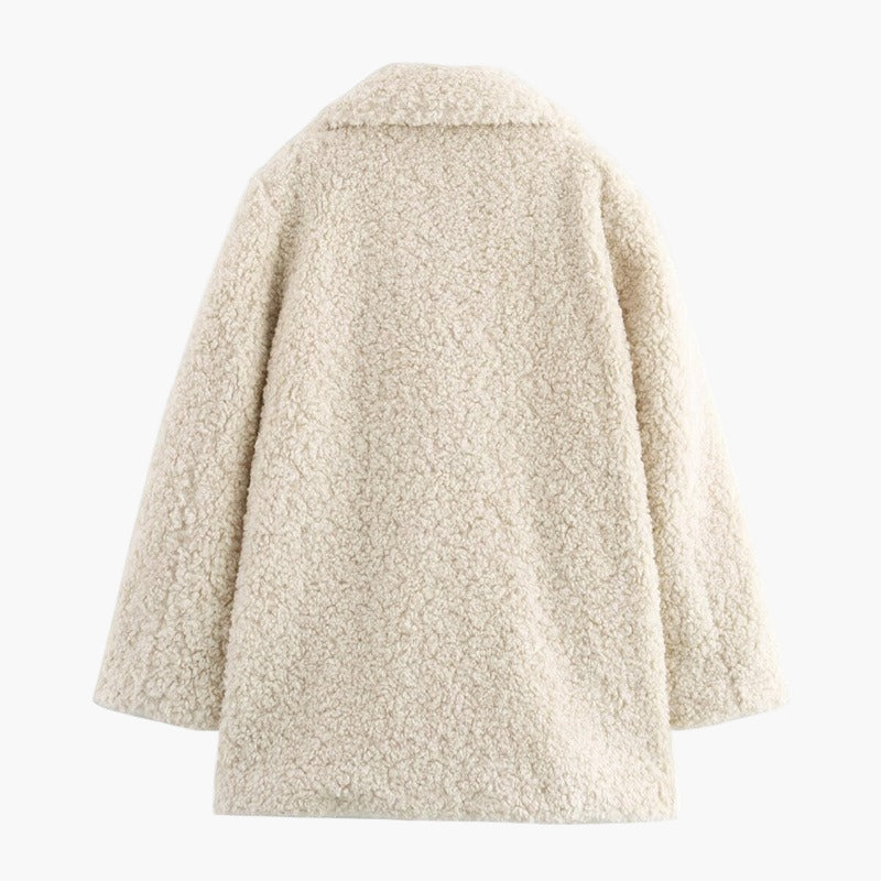 Damen Teddyfell Mantel Oversize – Modischer Wintermantel für Alltag und Freizeit