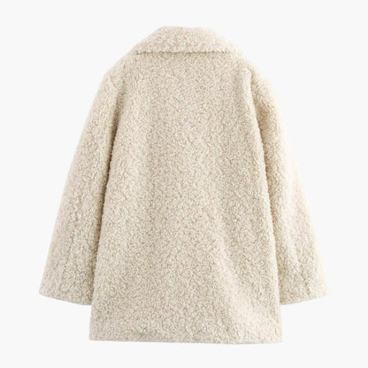 Damen Teddyfell Mantel Oversize – Modischer Wintermantel für Alltag und Freizeit