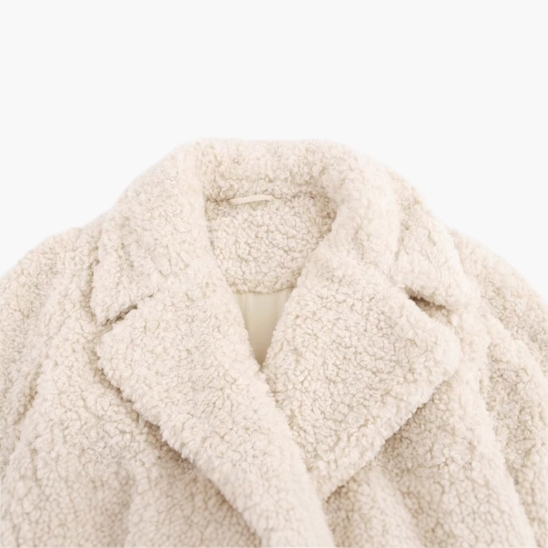 Damen Teddyfell Mantel Oversize – Modischer Wintermantel für Alltag und Freizeit