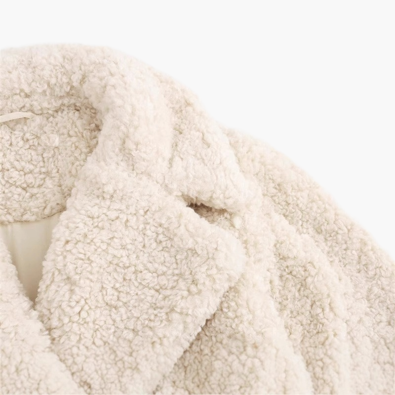 Damen Teddyfell Mantel Oversize – Modischer Wintermantel für Alltag und Freizeit
