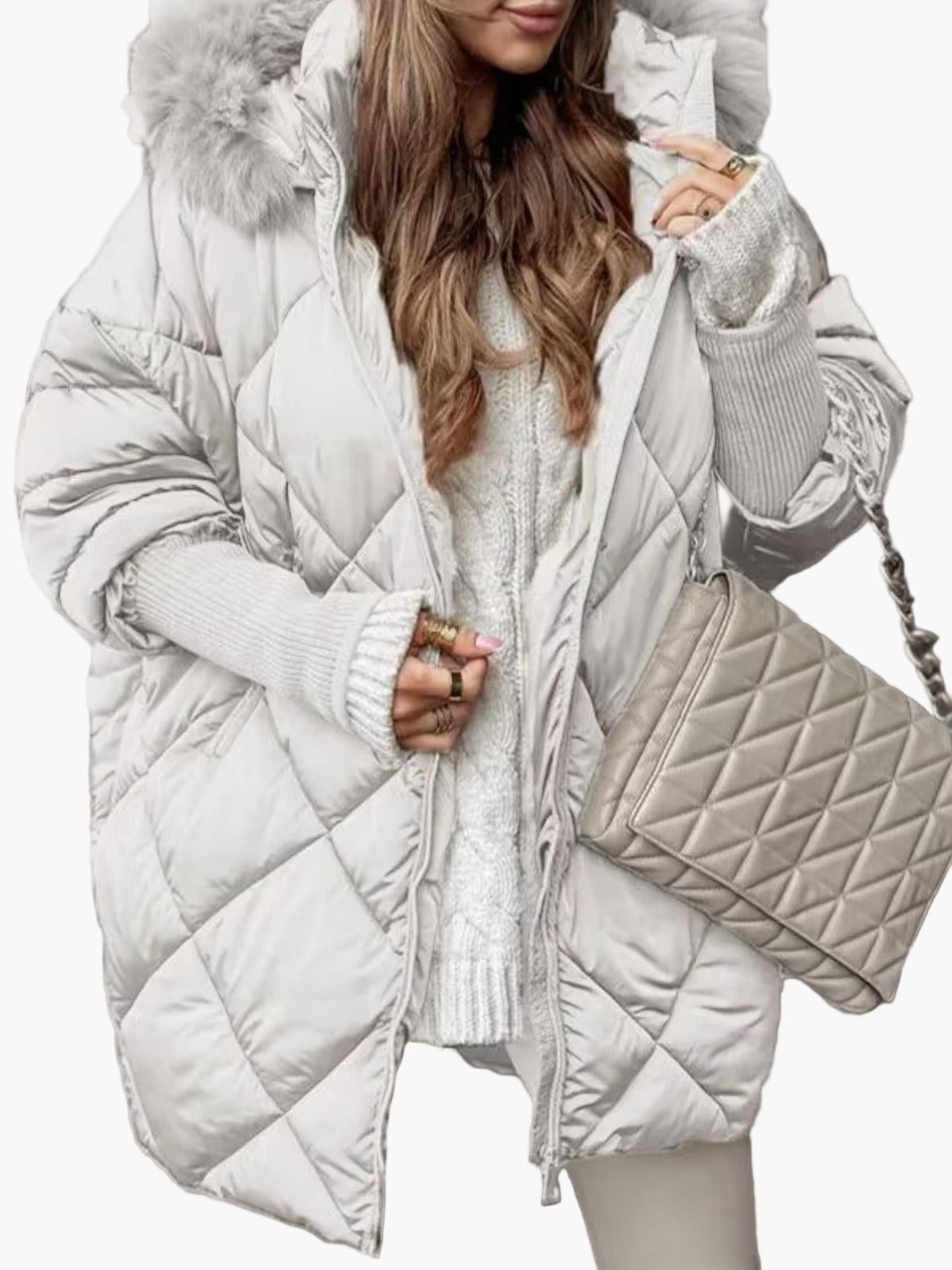 Damen Steppjacke Wintermode mit Kapuze – Eleganter Outdoor Mantel für kalte Tage