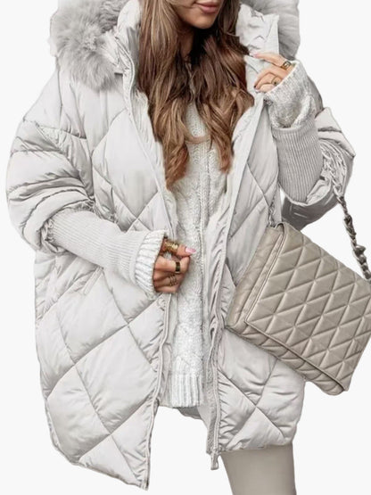 Damen Steppjacke Wintermode mit Kapuze – Eleganter Outdoor Mantel für kalte Tage