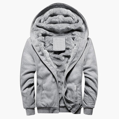 Herren Winter Fleece Kapuzenjacke – Warme Freizeitjacke mit Reißverschluss für kalte Tage