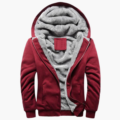 Herren Winter Fleece Kapuzenjacke – Warme Freizeitjacke mit Reißverschluss für kalte Tage