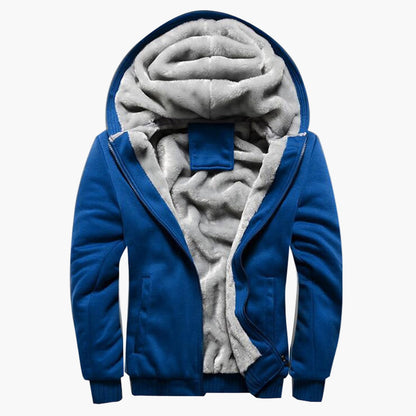 Herren Winter Fleece Kapuzenjacke – Warme Freizeitjacke mit Reißverschluss für kalte Tage