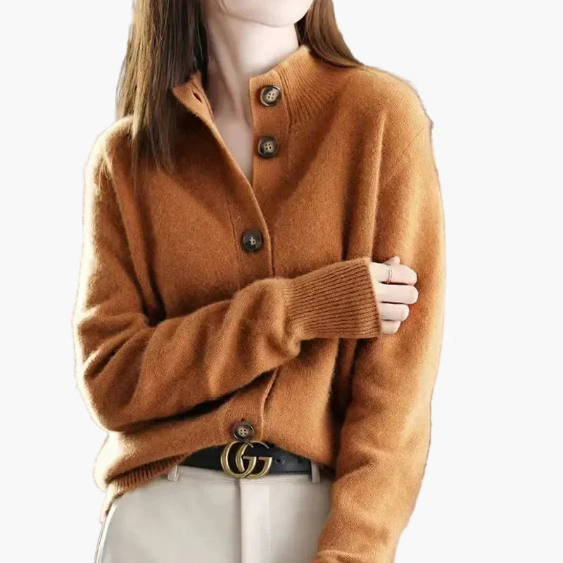 Damen Strickjacke im klassischen Stil für Business und Freizeit