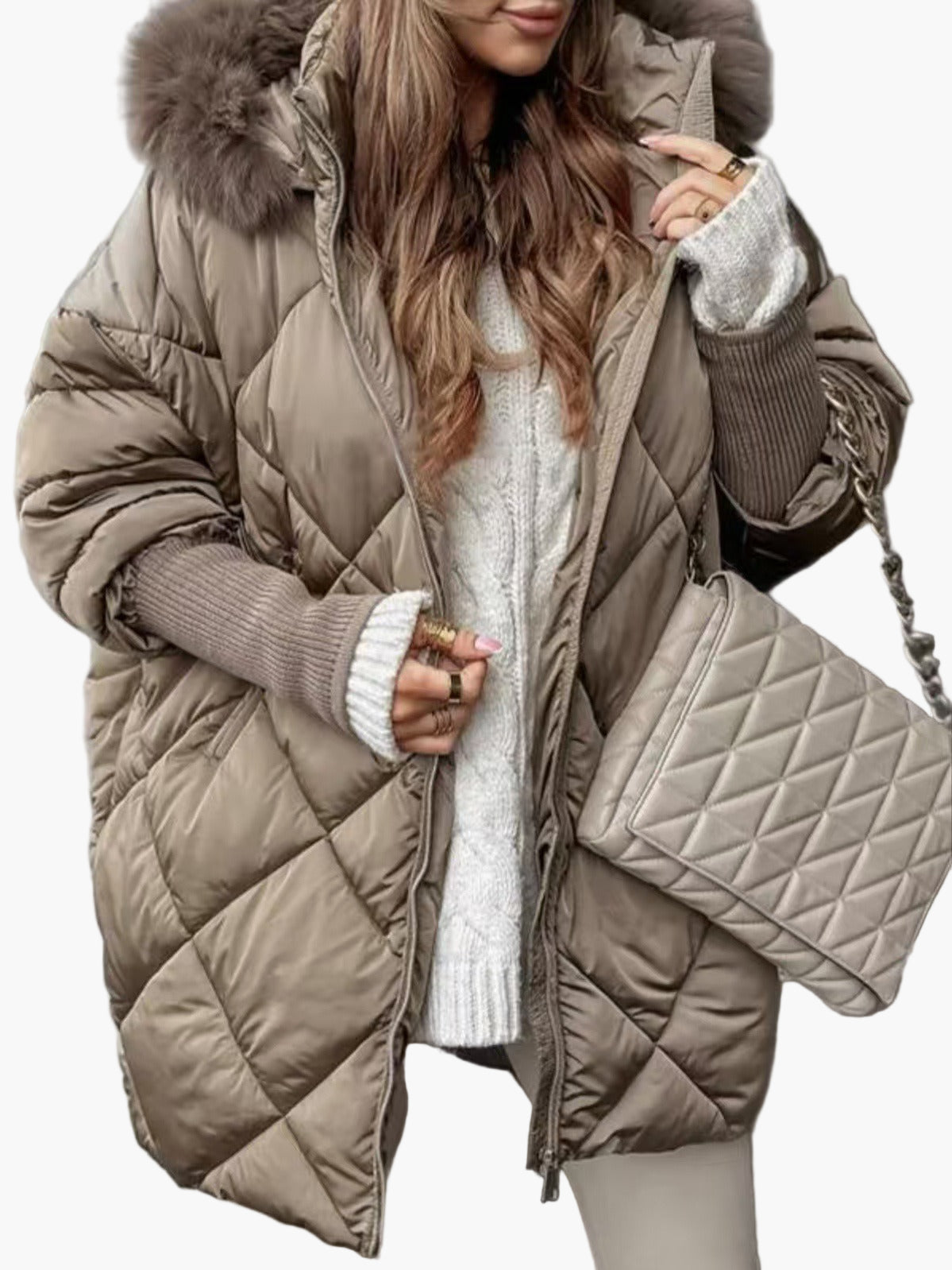 Damen Steppjacke Wintermode mit Kapuze – Eleganter Outdoor Mantel für kalte Tage