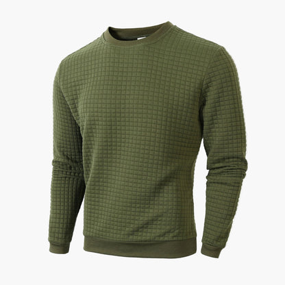 Herren Sweatshirt mit Strukturmuster – Lässiger Rundhals Pullover für Alltag und Freizeit