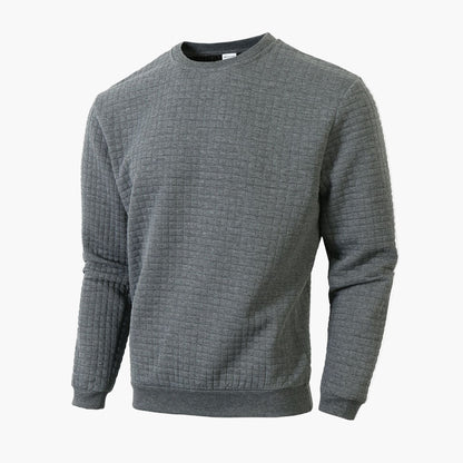 Herren Sweatshirt mit Strukturmuster – Lässiger Rundhals Pullover für Alltag und Freizeit