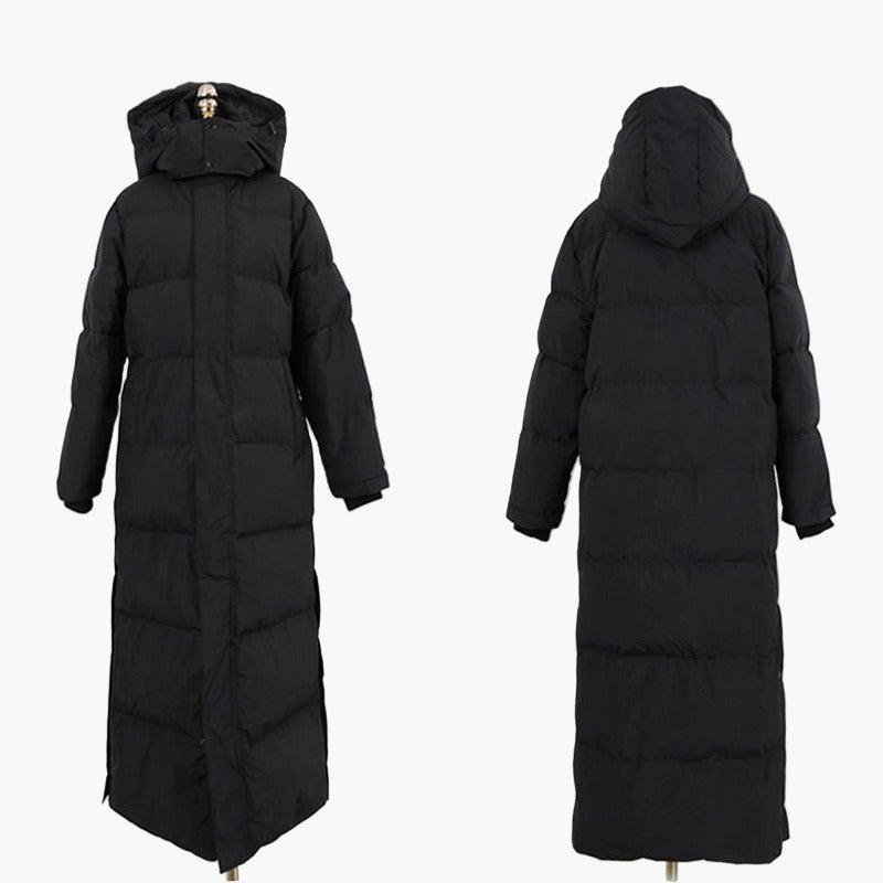 Damen Winter Steppmantel Lang – Modischer Outdoor Daunenmantel für kalte Tage