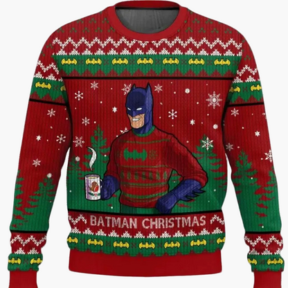 Herren Batman Weihnachts-Pullover – Lustiger Ugly Christmas Sweater für Fans