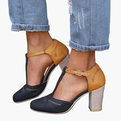 Damen Komfort-T-Steg Pumps für Alltag & Büro – Elegante Absatzschuhe mit orthopädischem Design