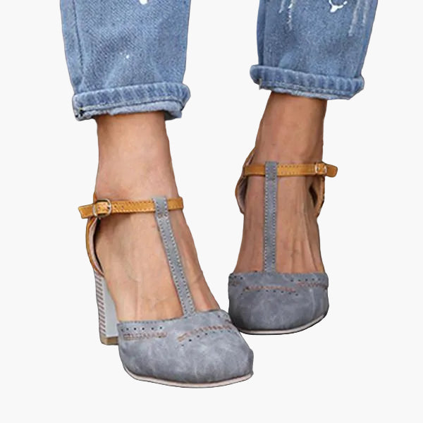 Damen Komfort-T-Steg Pumps für Alltag & Büro – Elegante Absatzschuhe mit orthopädischem Design