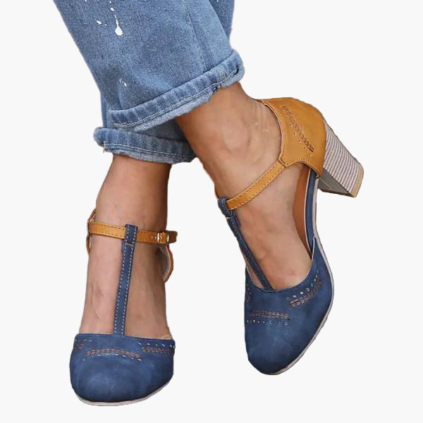 Damen Komfort-T-Steg Pumps für Alltag & Büro – Elegante Absatzschuhe mit orthopädischem Design