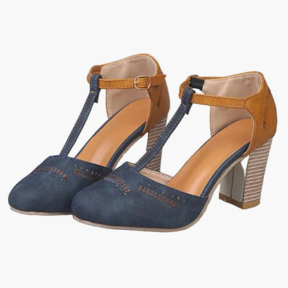Damen Komfort-T-Steg Pumps für Alltag & Büro – Elegante Absatzschuhe mit orthopädischem Design