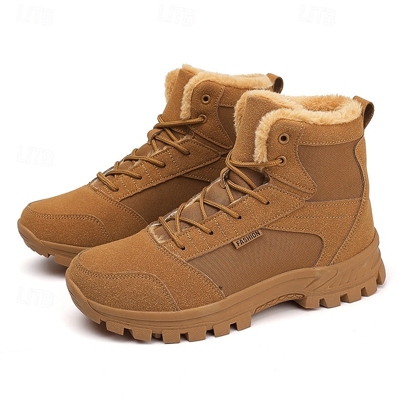 Unisex Winterstiefel Beige mit Fleecefutter und Profilsohle
