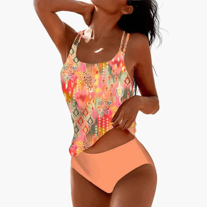 Damen Badeanzug-Set Boho Mandala Stil – Modischer Tankini für Strand & Pool