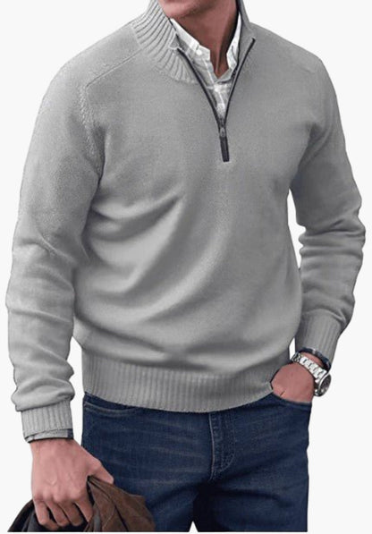Herren Strickpullover mit Reißverschluss – Klassischer Stil für Alltag und Business