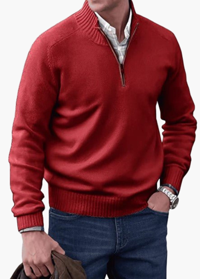Herren Strickpullover mit Reißverschluss – Klassischer Stil für Alltag und Business