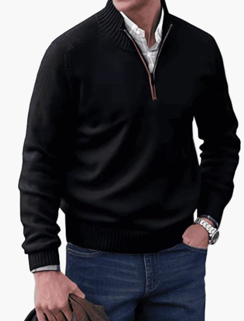 Herren Strickpullover mit Reißverschluss – Klassischer Stil für Alltag und Business