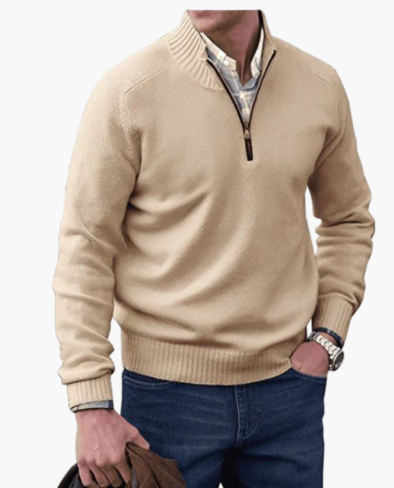 Herren Strickpullover mit Reißverschluss – Klassischer Stil für Alltag und Business