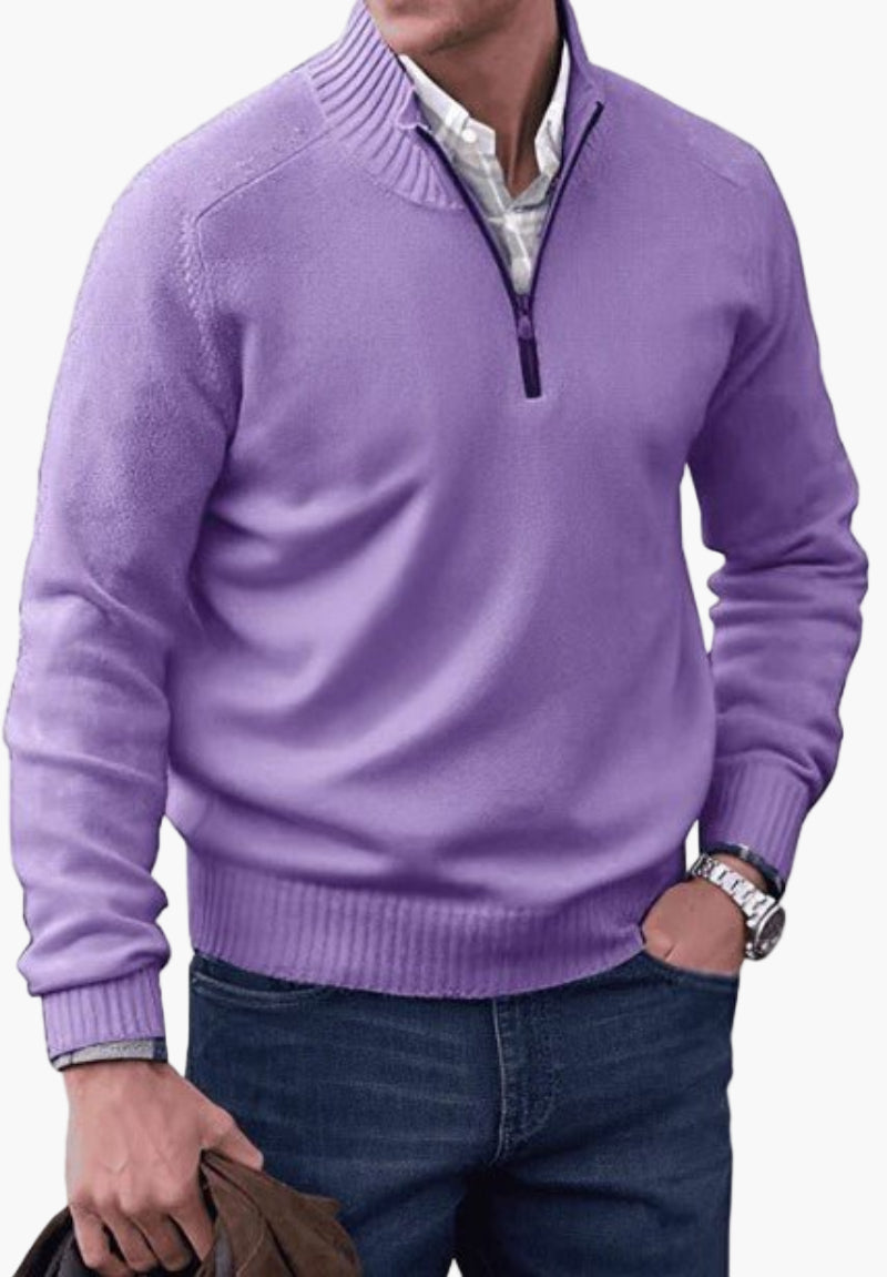 Herren Strickpullover mit Reißverschluss – Klassischer Stil für Alltag und Business