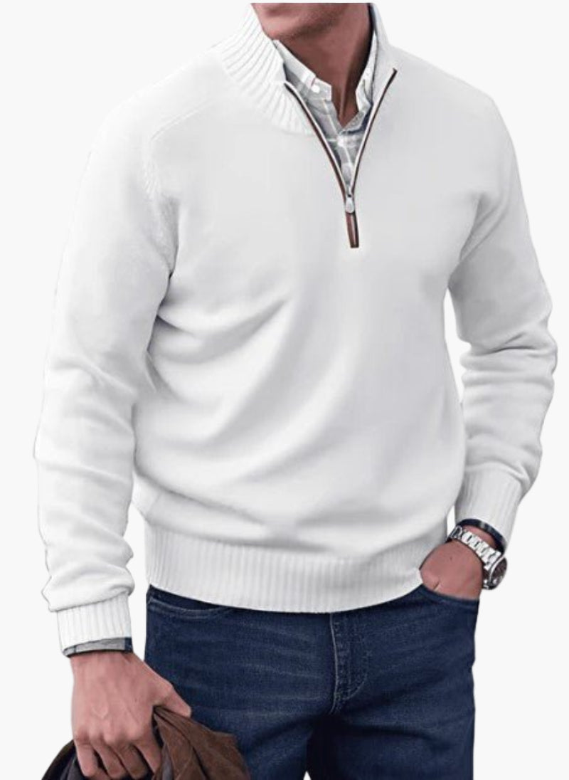 Herren Strickpullover mit Reißverschluss – Klassischer Stil für Alltag und Business