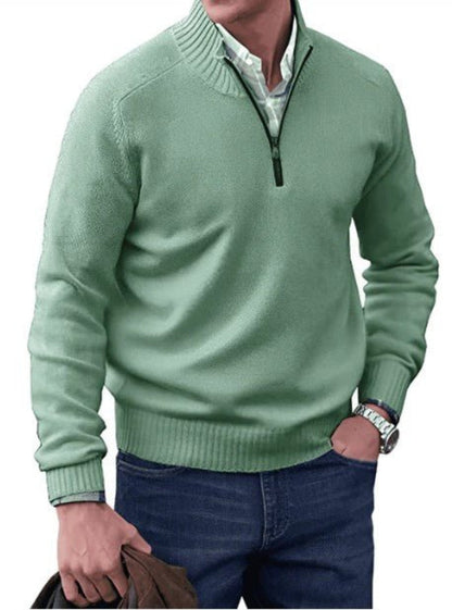 Herren Strickpullover mit Reißverschluss – Klassischer Stil für Alltag und Business
