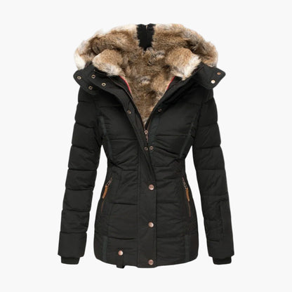 Damen Winterjacke mit Fellfutter – Elegante, warme Outdoorjacke für kalte Tage