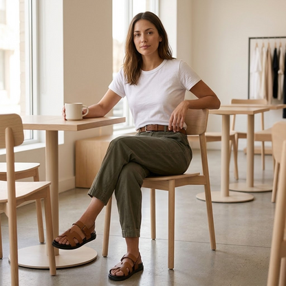 Damen Cargohose mit hoher Taille und Seitentaschen