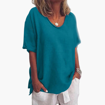 Damen Oversize Bluse Lockerer Schnitt – Casual Stil für Alltag und Freizeit