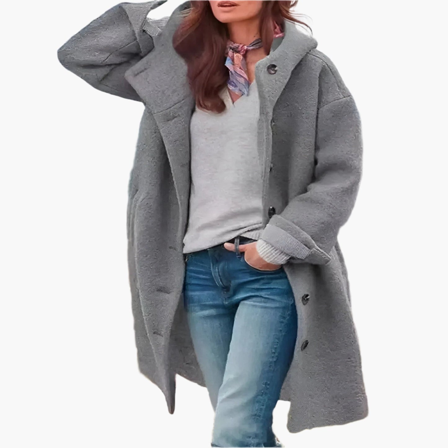Damen Oversize-Mantel mit Kapuze – Stilvoller Casual-Look