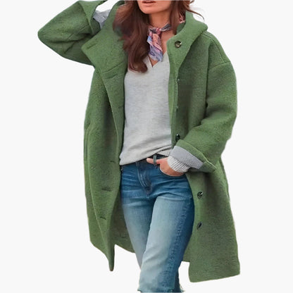 Damen Oversize-Mantel mit Kapuze – Stilvoller Casual-Look