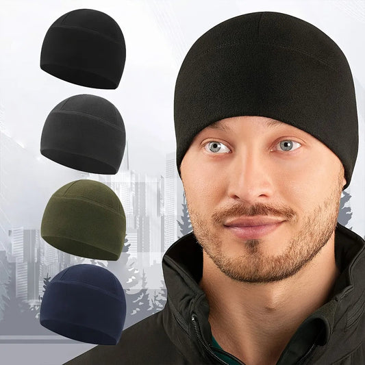 Unisex Fleece Mütze Thermische Beanie Kappe in verschiedenen Farben