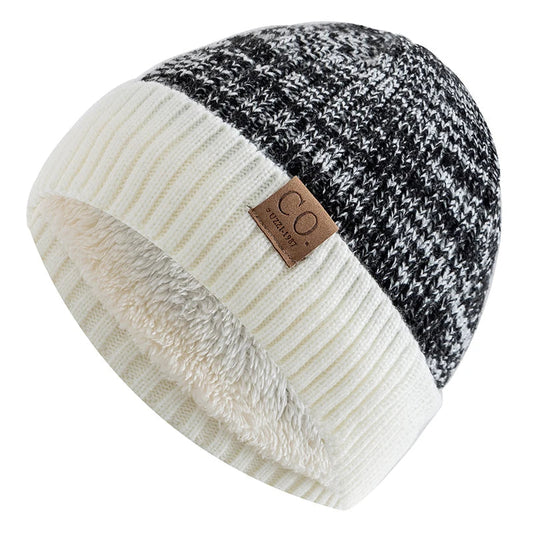 Unisex Wintermütze mit Rippstrick und Fleece-Futter – meliert oder einfarbig