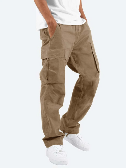 Herren Cargo Hose mit aufgesetzten Taschen und geradem Bein