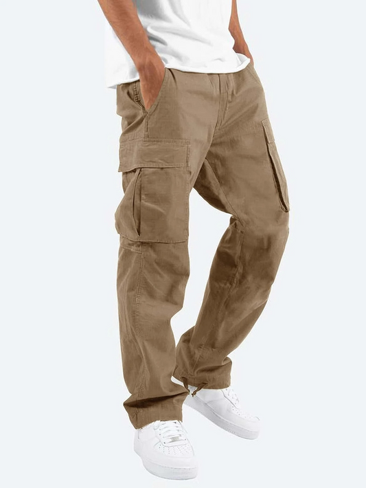 Herren Cargo Hose mit aufgesetzten Taschen und geradem Bein