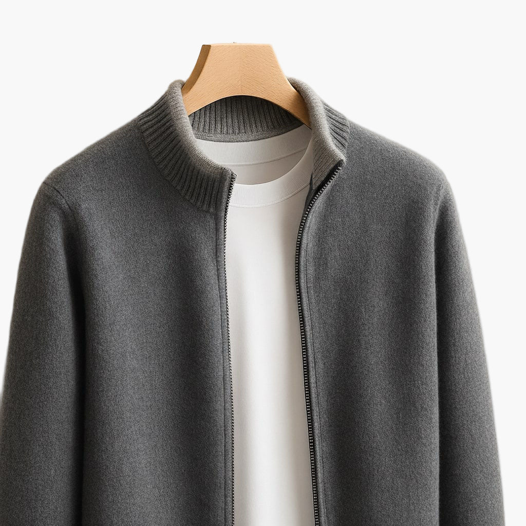 Herren Strickjacke mit Reißverschluss – Moderner Komfort und Eleganz für Business & Freizeit