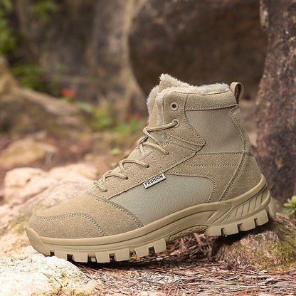Unisex Winterstiefel Beige mit Fleecefutter und Profilsohle