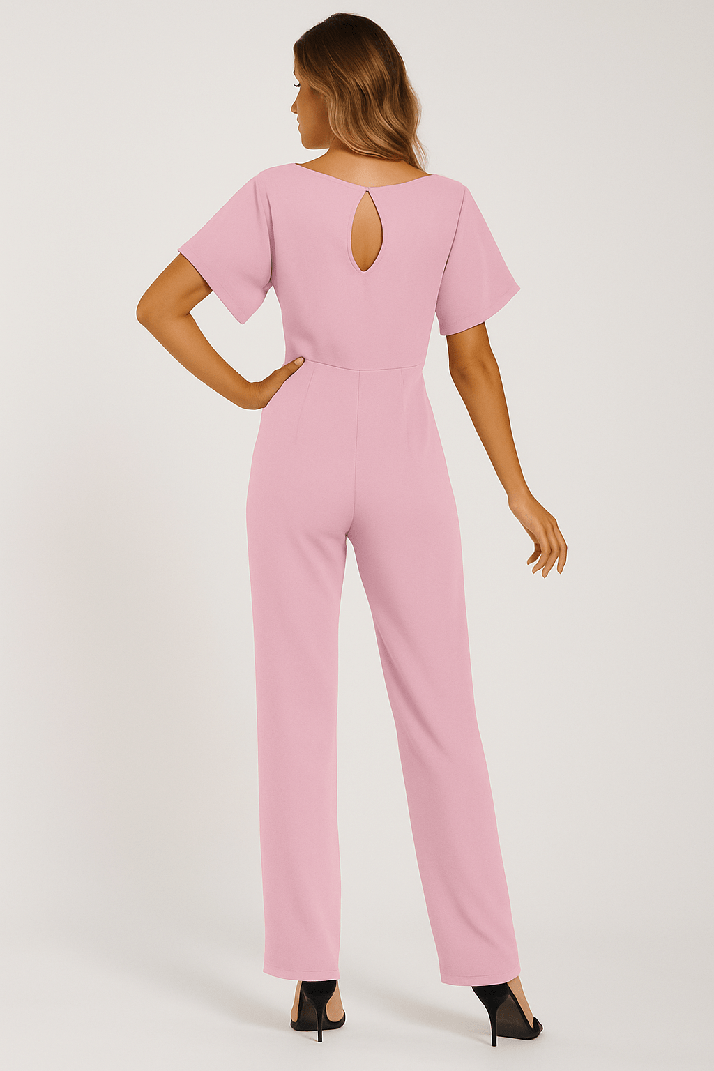 Damen Jumpsuit mit Bindegürtel – Eleganter Einteiler für Alltag und Events