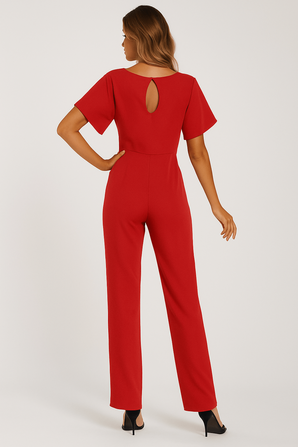 Damen Jumpsuit mit Bindegürtel – Eleganter Einteiler für Alltag und Events