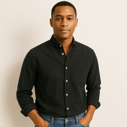 Herren Langarm Business-Freizeithemd – Klassischer Stil für Büro und Alltag
