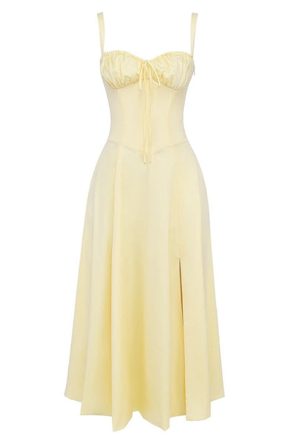 Damen Midikleid mit Korsett-Detail – Elegantes Kleid im femininen Stil für besondere Anlässe